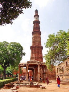 The first Mughal Empire celebrated their conquest with the building of Qutub Minar in Delhi.